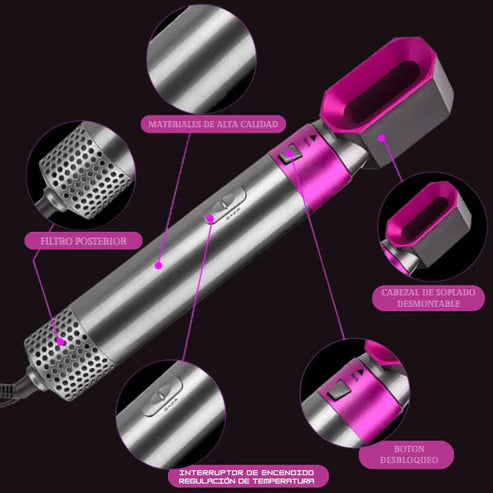 BeautyFlow Pro™ Cepillo Secador 5 En 1 Profesional