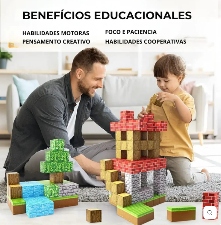 MagneticBlocks™ BLOQUES MANGNETICOS PREMIUM 75 PIEZAS
