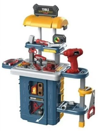 ToolBoxPlay™ Maleta Juguete 2 en 1: Mesa de Herramienta